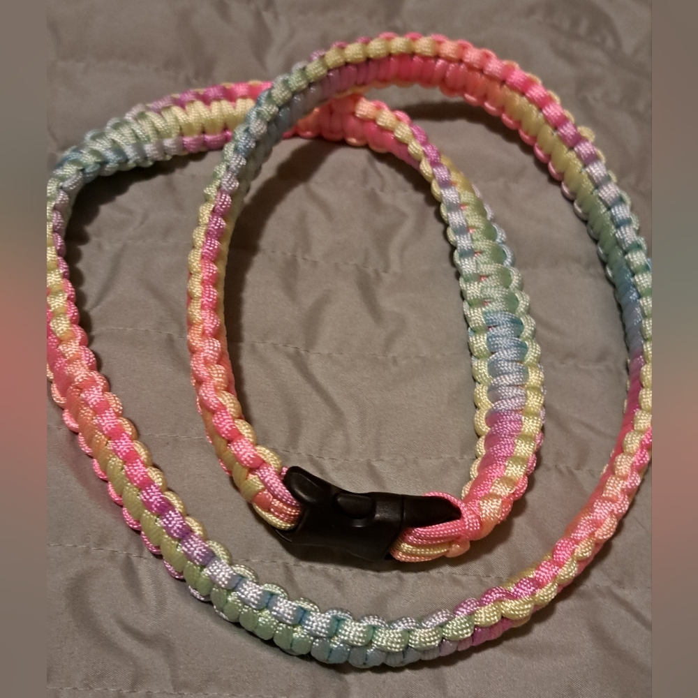 Rainbow Paracord Shoulder Strap with Clip